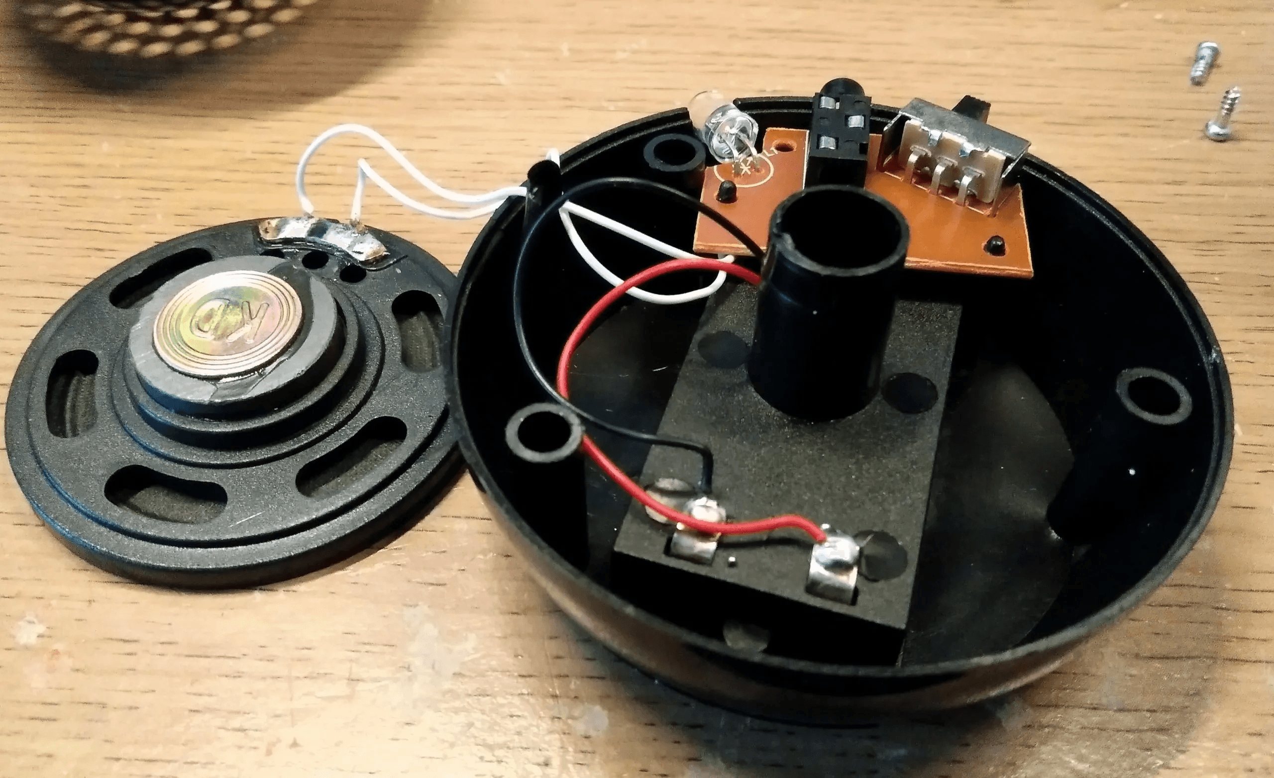 Speaker repair close-up
